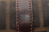 Authentic FENDI Vintage Zucca Hand Bag Purse Canvas Leather Brown 6607I