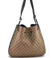 Authentic GUCCI Vintage Shoulder Bag GG Canvas Leather 0013746 Brown 6608F