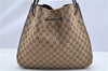 Authentic GUCCI Vintage Shoulder Bag GG Canvas Leather 0013746 Brown 6608F