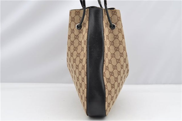 Authentic GUCCI Vintage Shoulder Bag GG Canvas Leather 0013746 Brown 6608F