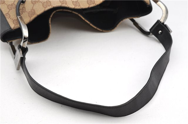Authentic GUCCI Vintage Shoulder Bag GG Canvas Leather 0013746 Brown 6608F