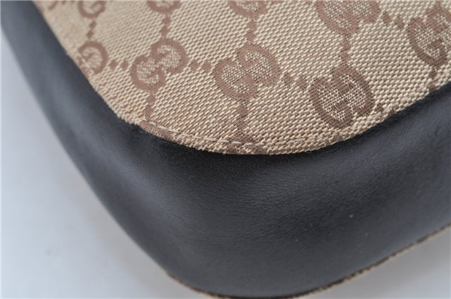 Authentic GUCCI Vintage Shoulder Bag GG Canvas Leather 0013746 Brown 6608F