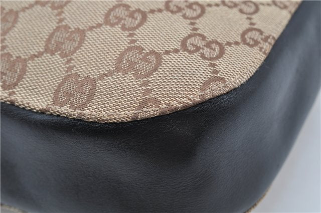 Authentic GUCCI Vintage Shoulder Bag GG Canvas Leather 0013746 Brown 6608F