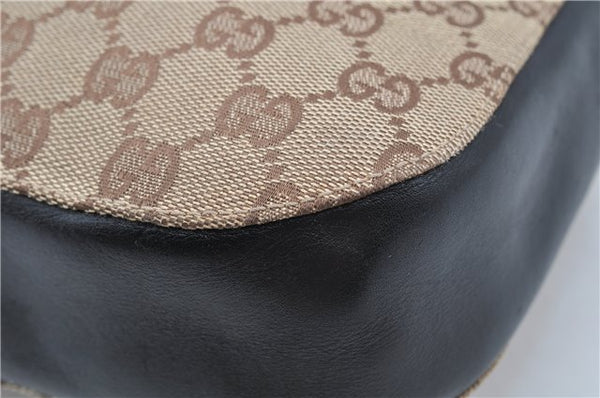Authentic GUCCI Vintage Shoulder Bag GG Canvas Leather 0013746 Brown 6608F