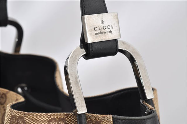 Authentic GUCCI Vintage Shoulder Bag GG Canvas Leather 0013746 Brown 6608F