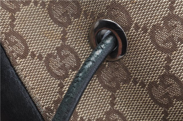 Authentic GUCCI Vintage Shoulder Bag GG Canvas Leather 0013746 Brown 6608F