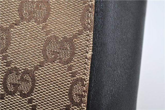 Authentic GUCCI Vintage Shoulder Bag GG Canvas Leather 0013746 Brown 6608F