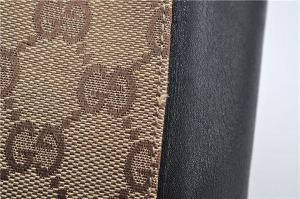 Authentic GUCCI Vintage Shoulder Bag GG Canvas Leather 0013746 Brown 6608F