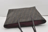 Authentic FENDI Zucca Vintage Shoulder Tote Bag PVC Leather Brown Black 6608I