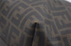Authentic FENDI Zucca Vintage Shoulder Tote Bag PVC Leather Brown Black 6608I