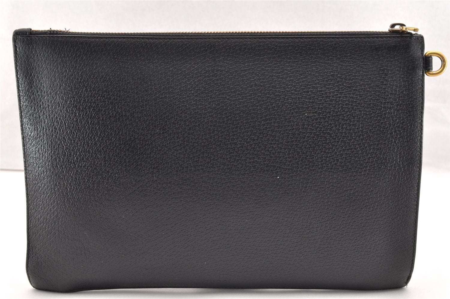 Authentic GUCCI GG Marmont Clutch Hand Bag Purse Leather 475317 Black 6609I