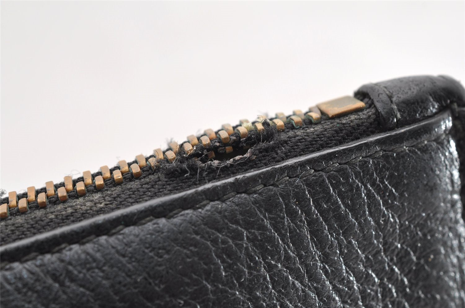 Authentic GUCCI GG Marmont Clutch Hand Bag Purse Leather 475317 Black 6609I