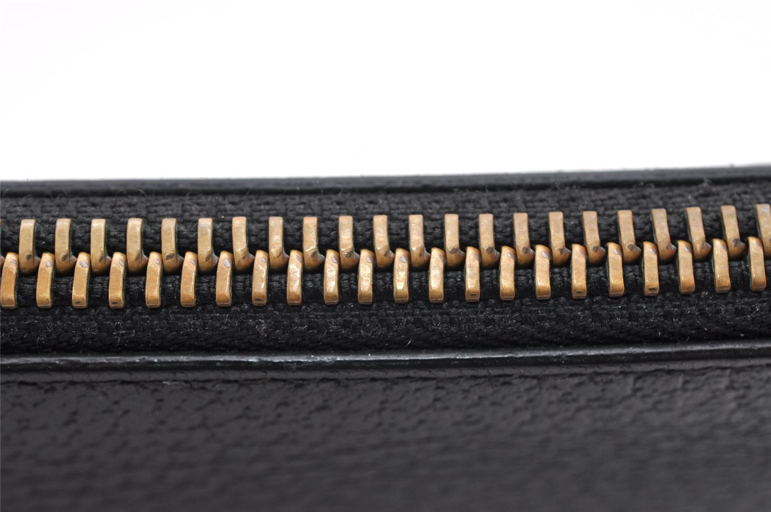 Authentic GUCCI GG Marmont Clutch Hand Bag Purse Leather 475317 Black 6609I