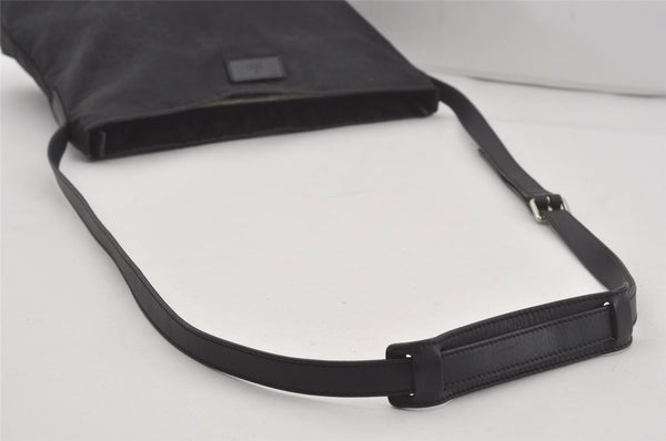 Authentic GUCCI Shoulder Cross Body Bag GG Nylon Leather 308840 Black Junk 6610I