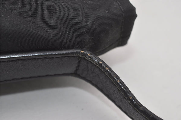 Authentic GUCCI Shoulder Cross Body Bag GG Nylon Leather 308840 Black Junk 6610I