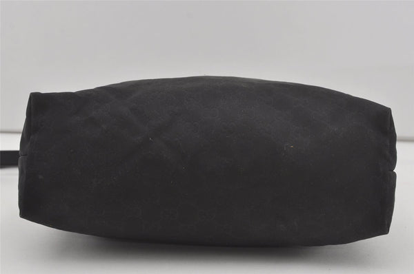 Authentic GUCCI Shoulder Cross Body Bag GG Nylon Leather 308840 Black Junk 6610I