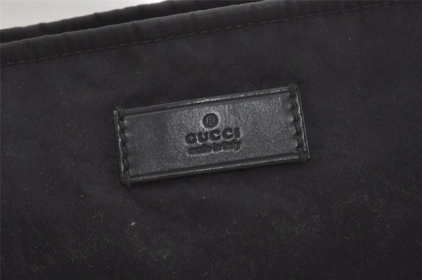 Authentic GUCCI Shoulder Cross Body Bag GG Nylon Leather 308840 Black Junk 6610I