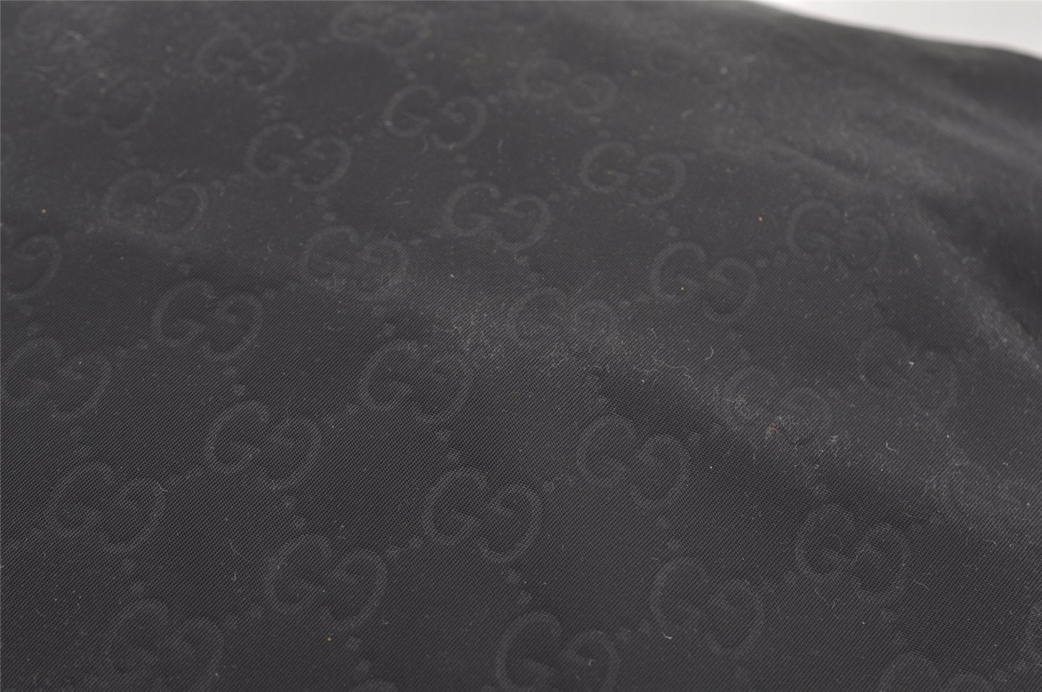 Authentic GUCCI Shoulder Cross Body Bag GG Nylon Leather 308840 Black Junk 6610I