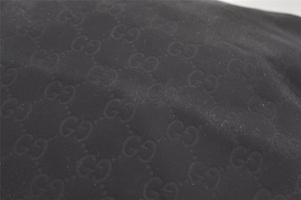 Authentic GUCCI Shoulder Cross Body Bag GG Nylon Leather 308840 Black Junk 6610I