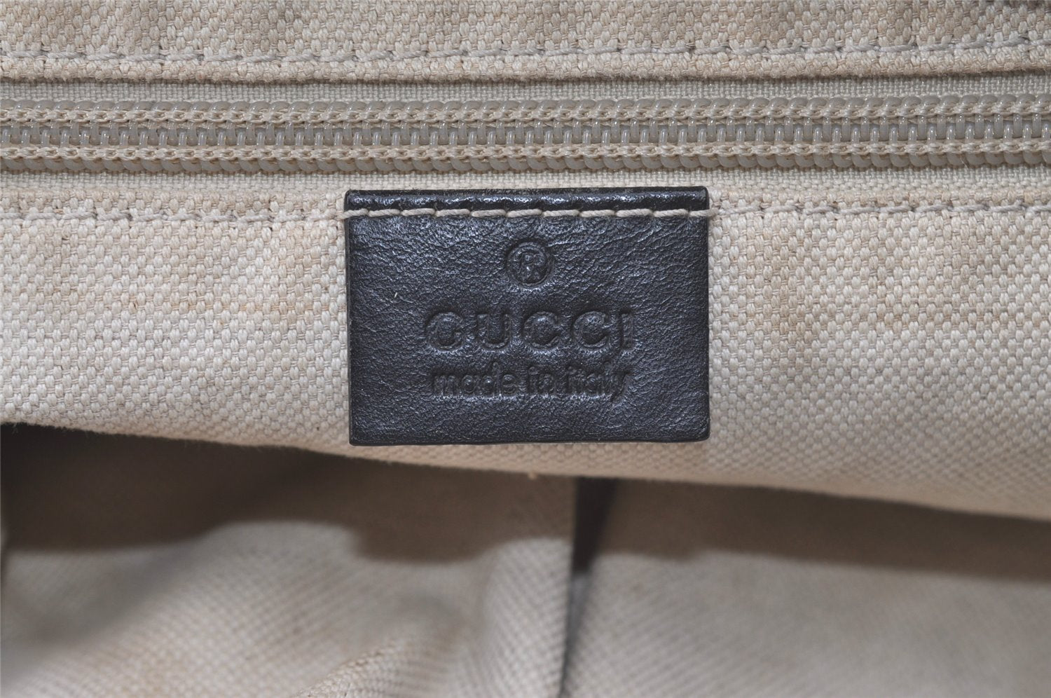 Authentic GUCCI Shoulder Cross Body Bag GG Nylon Leather 308840 Black Junk 6610I