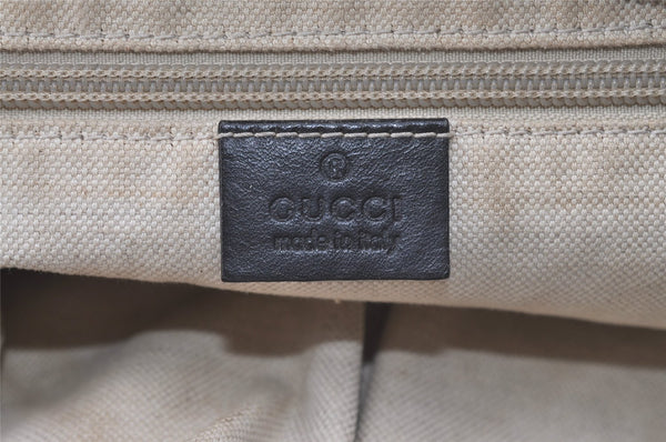 Authentic GUCCI Shoulder Cross Body Bag GG Nylon Leather 308840 Black Junk 6610I