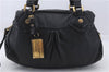 Authentic MARC JACOBS Leather 2Way Shoulder Hand Bag Black 6611D