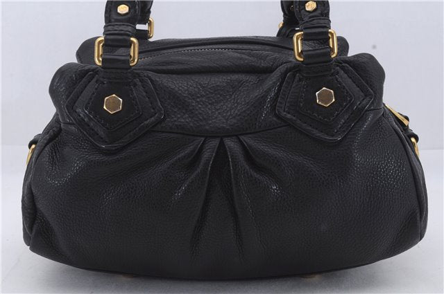 Authentic MARC JACOBS Leather 2Way Shoulder Hand Bag Black 6611D