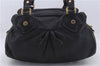 Authentic MARC JACOBS Leather 2Way Shoulder Hand Bag Black 6611D