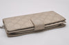 Authentic GUCCI Guccissima Twins GG Leather Wallet Purse 233024 White 6611I