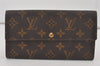 Auth Louis Vuitton Monogram Pochette Porte Monnaie Credit Wallet M61725 LV 6612I