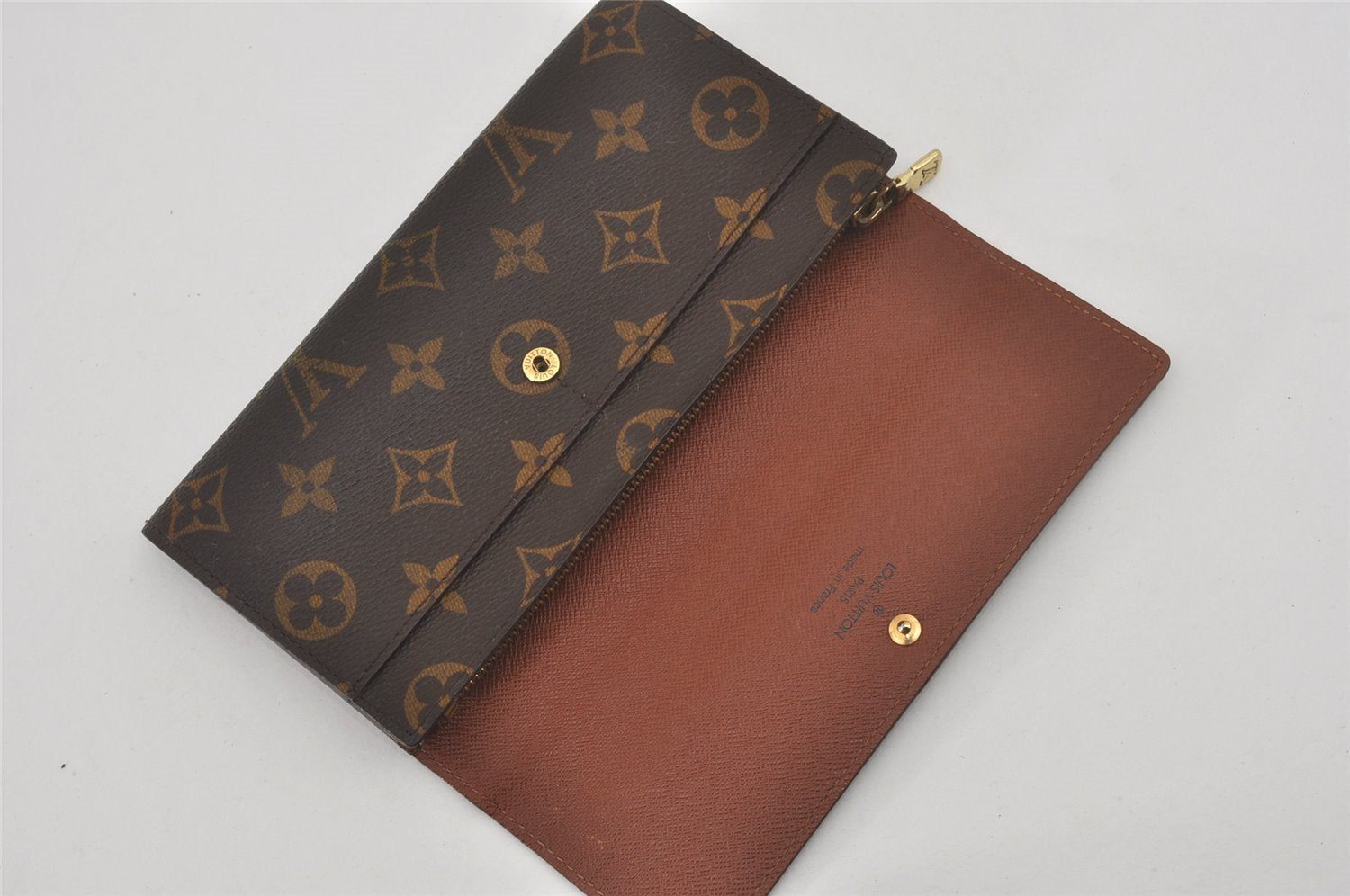 Auth Louis Vuitton Monogram Pochette Porte Monnaie Credit Wallet M61725 LV 6612I