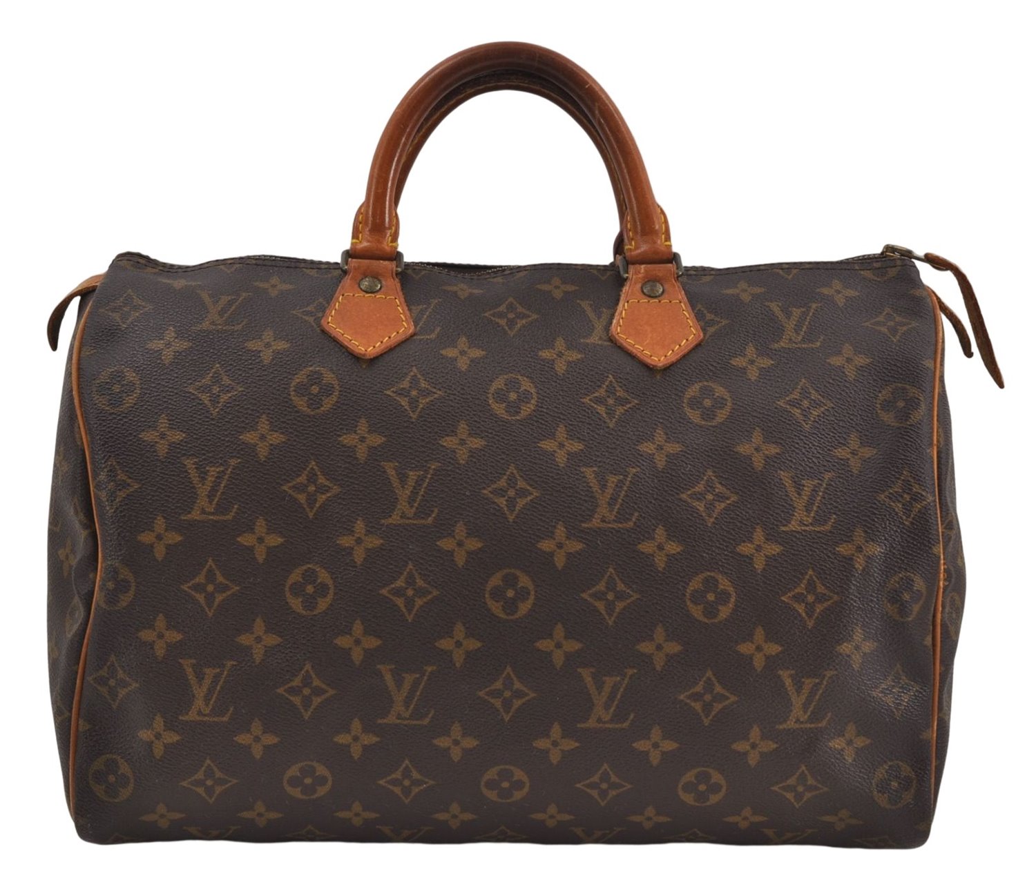 Authentic Louis Vuitton Monogram Speedy 35 Hand Boston Bag M41524 LV 6615D