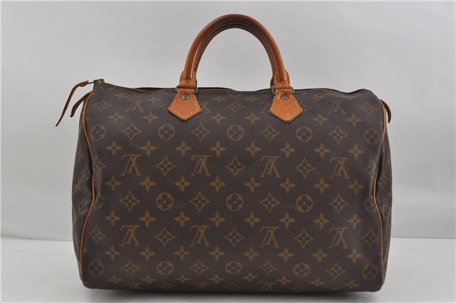 Authentic Louis Vuitton Monogram Speedy 35 Hand Boston Bag M41524 LV 6615D