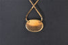 Authentic Christian Dior Gold Tone Rhinestone Chain Pendant Necklace CD 6615I