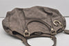 Authentic GUCCI Guccissima Sukey Shoulder Tote Bag GG Leather 211944 Gray 6616I