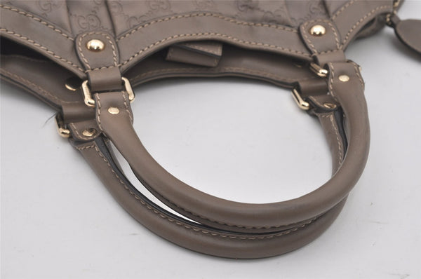 Authentic GUCCI Guccissima Sukey Shoulder Tote Bag GG Leather 211944 Gray 6616I