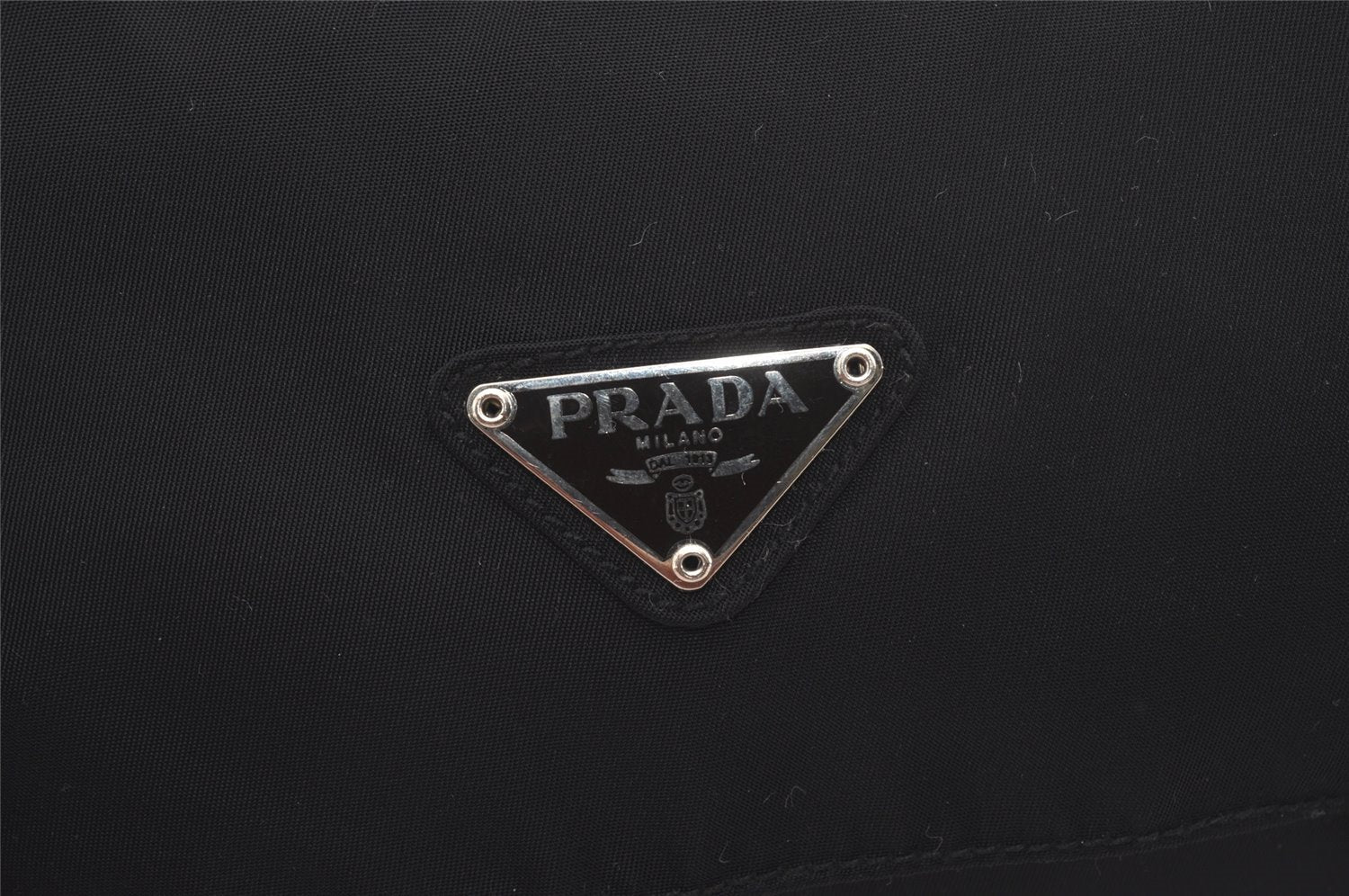 Authentic PRADA VELA Nylon Tessuto Leather Shoulder Cross Bag B6671 Black 6617I