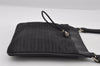 Authentic PRADA Nylon Tessuto Mesh Leather Shoulder Cross Body Bag Black 6618I