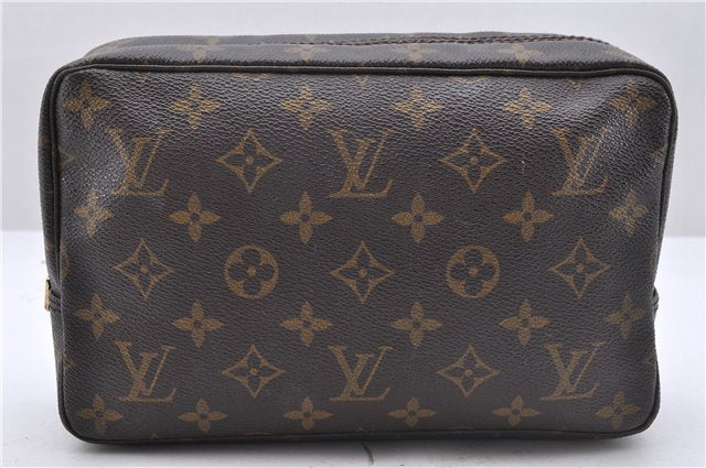 Auth Louis Vuitton Monogram Trousse Toilette 23 Clutch Hand Bag M47524 LV 6619D
