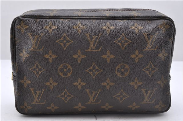 Auth Louis Vuitton Monogram Trousse Toilette 23 Clutch Hand Bag M47524 LV 6619D
