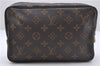 Auth Louis Vuitton Monogram Trousse Toilette 23 Clutch Hand Bag M47524 LV 6619D