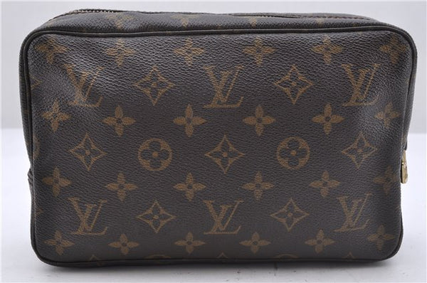 Auth Louis Vuitton Monogram Trousse Toilette 23 Clutch Hand Bag M47524 LV 6619D