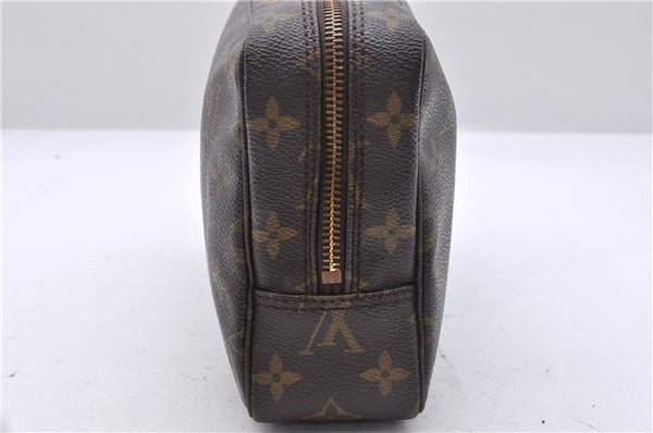 Auth Louis Vuitton Monogram Trousse Toilette 23 Clutch Hand Bag M47524 LV 6619D