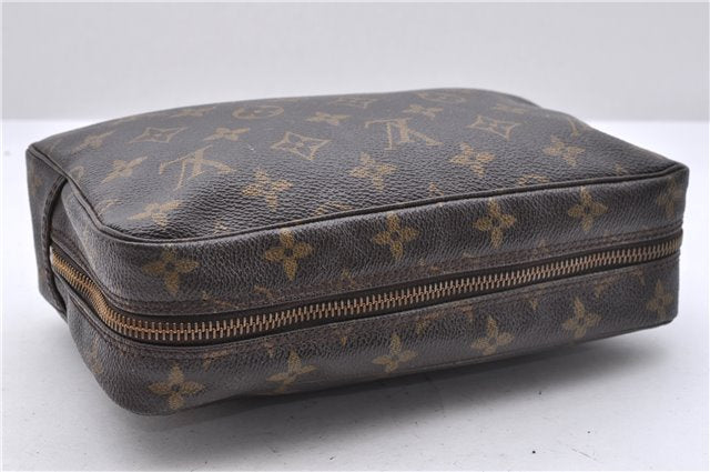 Auth Louis Vuitton Monogram Trousse Toilette 23 Clutch Hand Bag M47524 LV 6619D