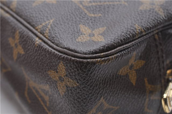 Auth Louis Vuitton Monogram Trousse Toilette 23 Clutch Hand Bag M47524 LV 6619D
