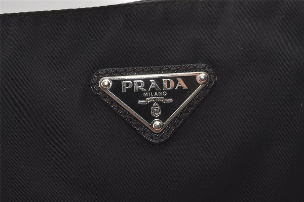 Authentic PRADA Nylon Tessuto Saffiano Leather Shoulder Cross Bag Black 6619I