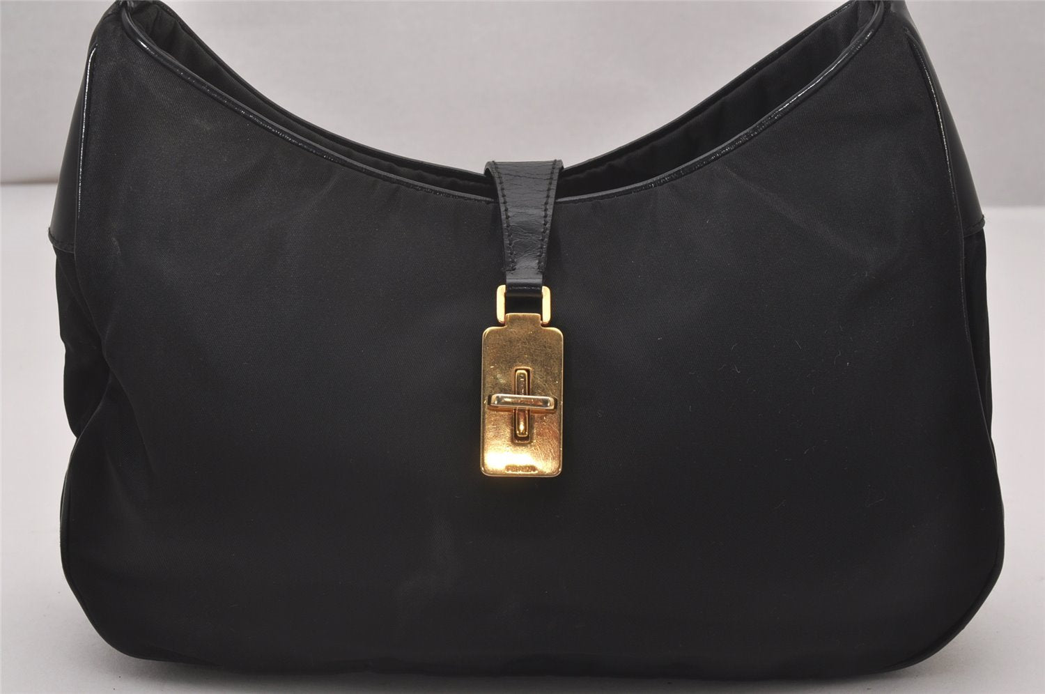 Authentic PRADA Nylon Tessuto Leather Shoulder Hand Bag Purse Black 6620I