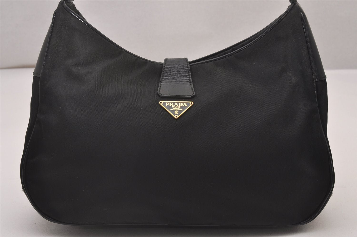 Authentic PRADA Nylon Tessuto Leather Shoulder Hand Bag Purse Black 6620I