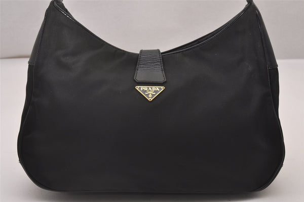 Authentic PRADA Nylon Tessuto Leather Shoulder Hand Bag Purse Black 6620I