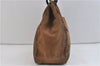 Authentic GUCCI Shoulder Tote Bag Suede Wood 106236 Brown 6621C